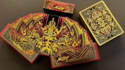 Asura Collector Box Set playing cards with intricate designs and vibrant colors.