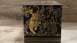 Luxurious Asura Collector Box Set of Magic Playing Cards with intricate gold and black design.
