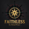 Book cover of Faithless by David Peace, dark background with compass design.
