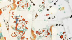 Vibrant MOUTAI Red Limited Edition playing cards featuring unique, collectible designs for magic tri.